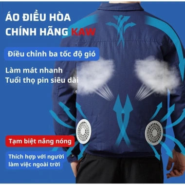 Áo Điều Hòa SWI Công Nghệ Cao Pin 50.000mAh, Quạt 9 Cánh, Chạy 10‑15h, Chống Nắng Nóng UV – 342.000₫ 3