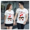 Áo Đôi Nam Nữ Cotton Mềm Mịn In Tim - Áo Phông Cặp Giá Ưu Đãi 93.600₫ 3
