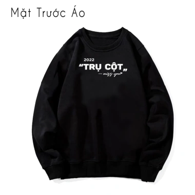 Áo đôi sweater Trụ Cột Nóc nhà đen trắng - Áo nỉ bông cặp hot trend, chỉ 146,020₫ 8