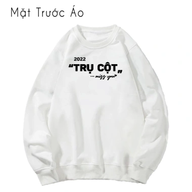 Áo đôi sweater Trụ Cột Nóc nhà đen trắng - Áo nỉ bông cặp hot trend, chỉ 146,020₫ 9