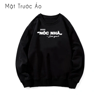 Áo đôi sweater Trụ Cột Nóc nhà đen trắng - Áo nỉ bông cặp hot trend, chỉ 146,020₫ 10