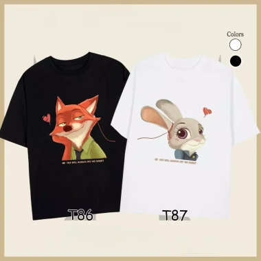 Áo đôi tay lỡ unisex Zootopia Nick và Judy cáo thỏ dễ thương giảm giá 99.800₫ 2 Áo đôi tay lỡ unisex Zootopia Nick và Judy cáo thỏ dễ thương giảm giá 99.800₫ 2