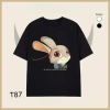 Áo đôi tay lỡ unisex Zootopia Nick và Judy cáo thỏ dễ thương giảm giá 99.800₫ 4