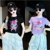 Áo Gái Thun Cotton Hình Hoạt Hình Ngắn Tay Cổ Tròn KPop Mùa Hè Giá 143.332 VND 8