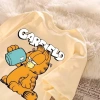 Áo Garfield Cotton Retro Hàn Quốc Summer Casual cổ tròn tay ngắn size L Giá 143.332đ 4