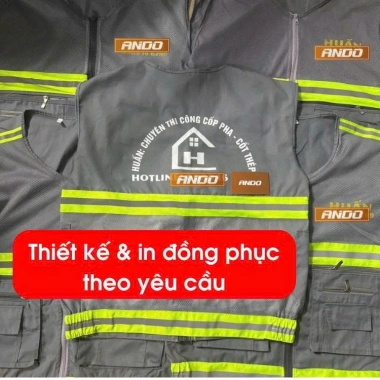 Áo ghi lê bảo hộ lao động cao cấp, bo chun 8 túi, màu chì - Giá chỉ 132.000 VND