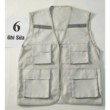 Áo ghi lê bảo hộ lao động phản quang 4 túi - Giá 70.000 VNĐ, chất liệu gile bền, an toàn cho công nhân 3