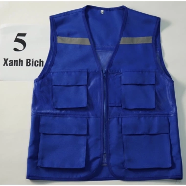 Áo ghi lê bảo hộ lao động phản quang 4 túi - Giá 70.000 VNĐ, chất liệu gile bền, an toàn cho công nhân 6