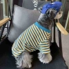 Áo ghi-lê thú cưng thoáng khí, giảm rụng lông mùa hè mỏng nhẹ cho mèo chó nhỏ - French Bulldog, Corgi, thỏ, kẻ sọc 2