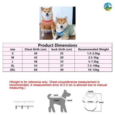 Áo ghi-lê thú cưng thoáng khí, giảm rụng lông mùa hè mỏng nhẹ cho mèo chó nhỏ - French Bulldog, Corgi, thỏ, kẻ sọc