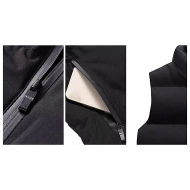 Áo ghi lê vest nam chống gió, cổ đứng ấm áp với lớp đệm mềm - Thu Đông 190k