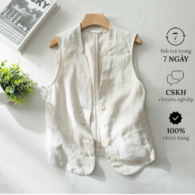Áo ghile nam DV02 - Vest không tay basic linen cao cấp, nam tính, giá ưu đãi 269,100₫ 3