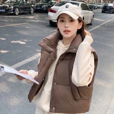 Áo Gi Lê Cotton Lông Vũ Nữ Mẫu Ngắn - Trang phục Thu Đông Năm Mới, Vest rộng phong cách Hàn Quốc, Giá 299.000 VND