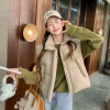 Áo Gi Lê Cotton Lông Vũ Nữ Mẫu Ngắn - Trang phục Thu Đông Năm Mới, Vest rộng phong cách Hàn Quốc, Giá 299.000 VND 3