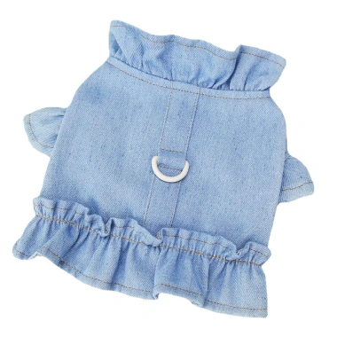 Áo gi-lê jeans váy công chúa cho mèo, vòng móc dây dắt dễ thương cho chó Teddy Poodle 5 Áo gi-lê jeans váy công chúa cho mèo, vòng móc dây dắt dễ thương cho chó Teddy Poodle 5