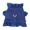 Áo gi-lê jeans váy công chúa cho mèo, vòng móc dây dắt dễ thương cho chó Teddy Poodle 6