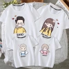 Áo gia đình 3-5 người màu xanh thun cotton dày dặn, họa tiết chipi dễ thương, mặc mát mẻ - chỉ 75.000₫ 3