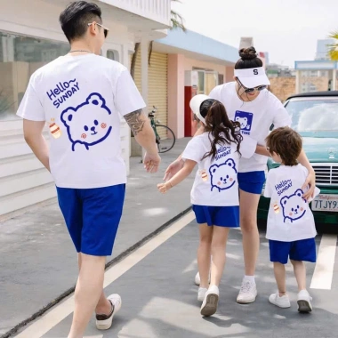 Áo Gia Đình Hello Sunday Bộ 3-5 Người Du Lịch Cotton Đủ Màu Đủ Size 60.000 VND