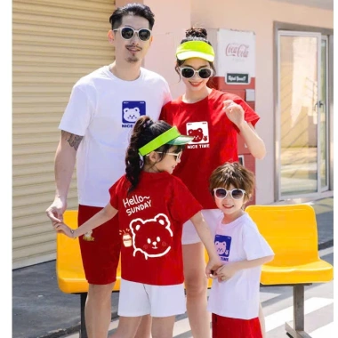 Áo Gia Đình Hello Sunday Bộ 3-5 Người Du Lịch Cotton Đủ Màu Đủ Size 60.000 VND