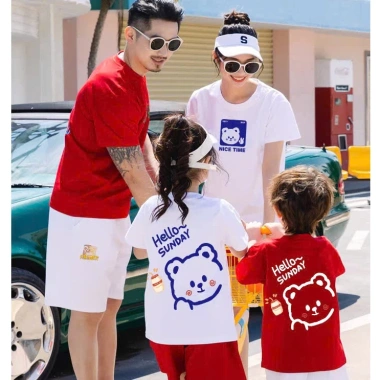 Áo Gia Đình Hello Sunday Bộ 3-5 Người Du Lịch Cotton Đủ Màu Đủ Size 60.000 VND