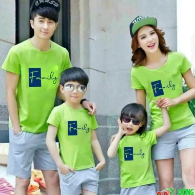 Áo gia đình in hình Family thun cotton, size 8‑100kg, giảm giá 55k chỉ 55.000đ 2