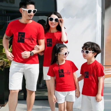 Áo gia đình in hình Family thun cotton, size 8‑100kg, giảm giá 55k chỉ 55.000đ 4