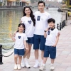 Áo gia đình Nhà Đăng – Thun 100% co giãn, in trái tim & chữ family sắc nét, 123.000₫ 3