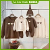 Áo gia đình Panda Nỉ Sweater gấu nhỏ 2 da cao cấp mềm mịn, thoáng khí, in bền đẹp