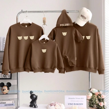 Áo gia đình Panda Nỉ Sweater gấu nhỏ 2 da cao cấp mềm mịn, thoáng khí, in bền đẹp 6