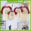 Áo gia đình Panda tay đỏ cotton 100% in chữ Make Life Sweet, mát mẻ, in bền - giá ưu đãi 152.460₫