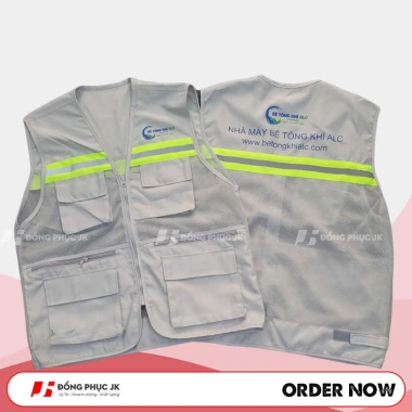 Áo gile bảo hộ kỹ sư công trình, lưới thoáng mát - Giá chỉ 105.000 (tối thiểu 5) Áo gile bảo hộ kỹ sư công trình, lưới thoáng mát - Giá chỉ 105.000 (tối thiểu 5)