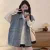 Áo gile bò không tay phong cách Hàn Quốc, hotgirl sành điệu, áo khoác jean 230k 5