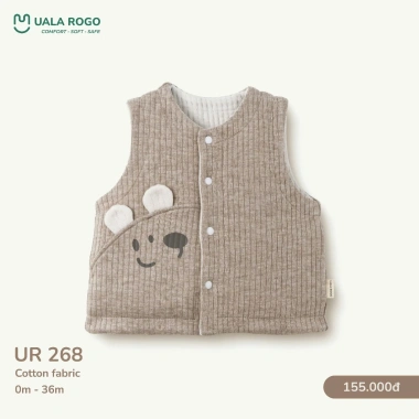 Áo Gile Cài Chéo Dễ Thương Uala Rogo cho Bé Trai & Bé Gái 3-14kg-Giá 145.000 VND