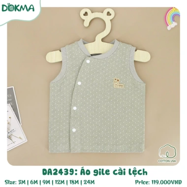 Áo Gile Cotton Cài Giữa Dokma cho Bé (3-11kg) DA2.439/DA2.471 - Giá chỉ 99.000 VND 5