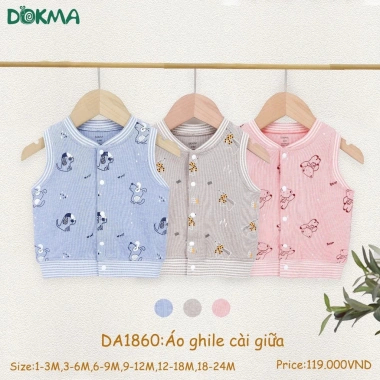 Áo Gile Cotton Cài Giữa Dokma cho Bé (3-11kg) DA2.439/DA2.471 - Giá chỉ 99.000 VND 7