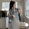 Áo Gilê Denim Không Tay Cổ Điển Nữ - Kiểu Mùa Hè mới, Dễ phối, Giá chỉ 230.000 VND (Giảm từ 296.700 VND) 4