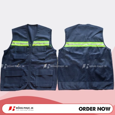 Áo gile kỹ sư công trình 6 túi hộp, phản quang mát mẻ, thời trang chỉ 125.000₫