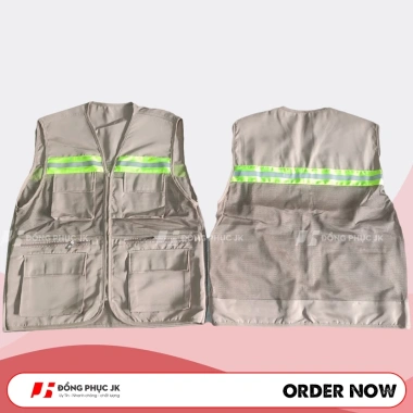 Áo gile kỹ sư công trình 6 túi, phản quang, thoáng mát, thời trang - 125k 2 Áo gile kỹ sư công trình 6 túi, phản quang, thoáng mát, thời trang - 125k 2