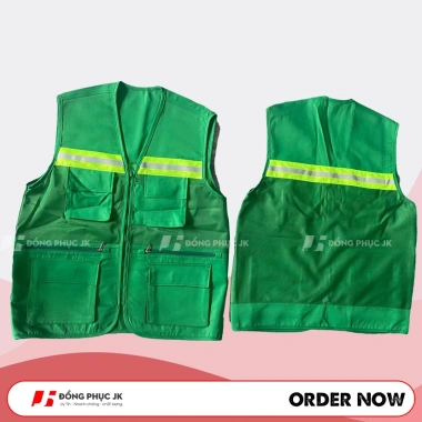 Áo gile kỹ sư công trình 6 túi, phản quang, thoáng mát, thời trang - 125k 5 Áo gile kỹ sư công trình 6 túi, phản quang, thoáng mát, thời trang - 125k 5