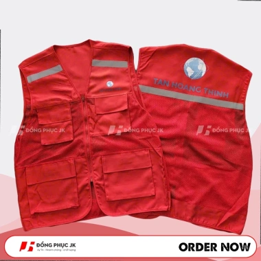 Áo gile kỹ sư công trình bảo hộ lao động - Đặt làm theo yêu cầu, giảm còn 95.000 VND Áo gile kỹ sư công trình bảo hộ lao động - Đặt làm theo yêu cầu, giảm còn 95.000 VND