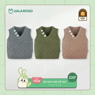 Áo Gile Len Nhiều Màu Uala 9-24kg Cho Bé – Thoáng Khí, Đa Dạng Mẫu UR7.031 UR7.033 UR7.034 UR7.038 UR7.039 Giá 225.000₫
