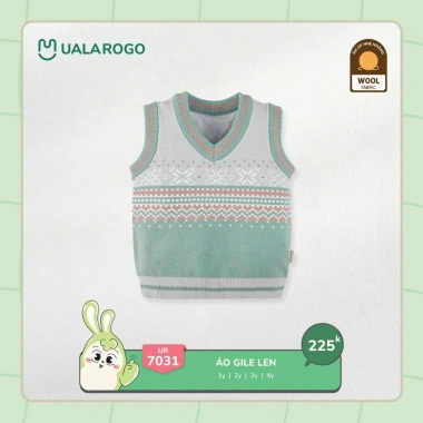 Áo Gile Len Nhiều Màu Uala 9-24kg Cho Bé – Thoáng Khí, Đa Dạng Mẫu UR7.031 UR7.033 UR7.034 UR7.038 UR7.039 Giá 225.000₫