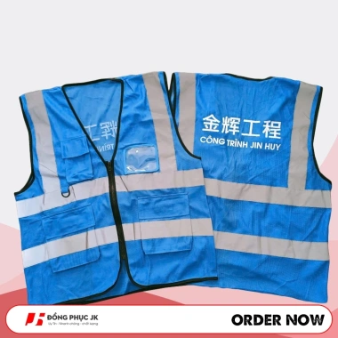 Áo gile lưới công trình - In từ 10 áo, giá 50.000đ giảm từ 60.500đ, thoáng mát, bảo hộ an toàn Áo gile lưới công trình - In từ 10 áo, giá 50.000đ giảm từ 60.500đ, thoáng mát, bảo hộ an toàn