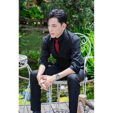Áo Gile Nam 6 Cúc Vải Chéo 79 - Vest Đen Slimfit Trẻ Trung, Lịch Lãm iMan 6