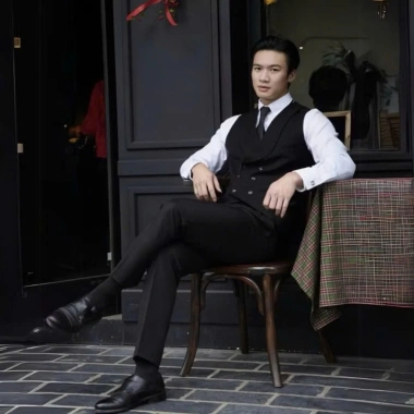 Áo Gile Nam 6 Cúc Vải Chéo Cao Cấp - Vest Đen Slimfit Sang Trọng, Trẻ Trung, Lịch Lãm DVMEN | 319.000₫ 3