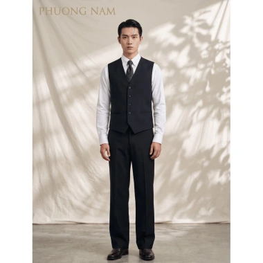 Áo gile nam ôm body xanh đen, vải mềm mịn, giá chỉ 350.900 - Xưởng May Phương Nam 8