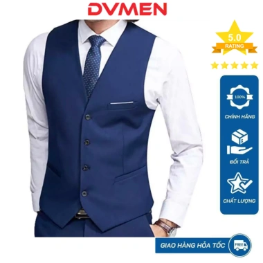 Áo Gile Nam Vest Công Sở Cao Cấp - Đen, Xanh Đen, Xám, Chất Liệu Dày Dặn, Dễ Phối Áo Sơ Mi, Giá 159.000₫