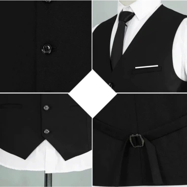 Áo Gile Nam Vest Công Sở Cao Cấp - Đen, Xanh Đen, Xám, Chất Liệu Dày Dặn, Dễ Phối Áo Sơ Mi, Giá 159.000₫ 4 Áo Gile Nam Vest Công Sở Cao Cấp - Đen, Xanh Đen, Xám, Chất Liệu Dày Dặn, Dễ Phối Áo Sơ Mi, Giá 159.000₫ 4