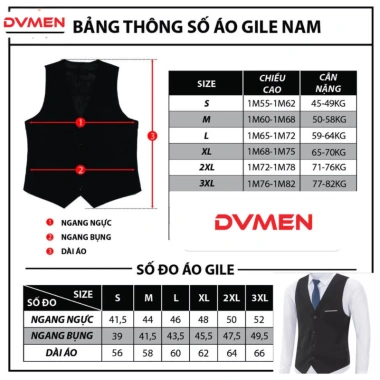 Áo Gile Nam Vest Công Sở Cao Cấp - Đen, Xanh Đen, Xám, Chất Liệu Dày Dặn, Dễ Phối Áo Sơ Mi, Giá 159.000₫