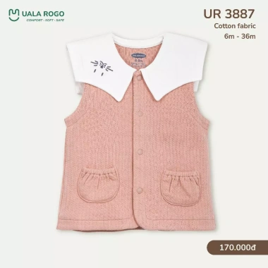 Áo Gile Nỉ Uala 0-24 tháng 3-14kg - Đồ ấm áp, dễ thương cho bé yêu